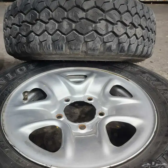 جنوط ديازل جيب لاندكروزر مع كفرات لبنه اخت الجديد 245 75 17 3