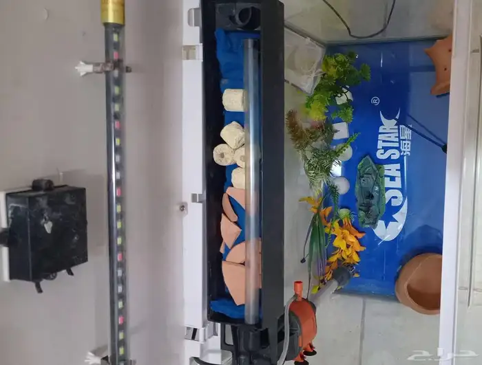 حوض سمك واقفاص طيور 1