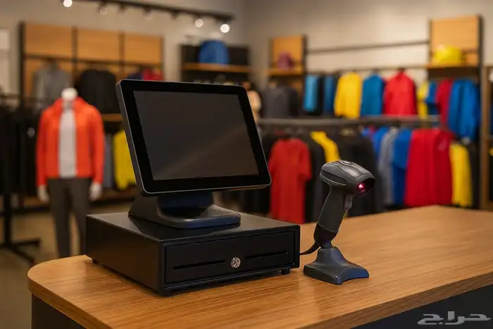 جهاز كاشير محل ملابس رياضيه 0