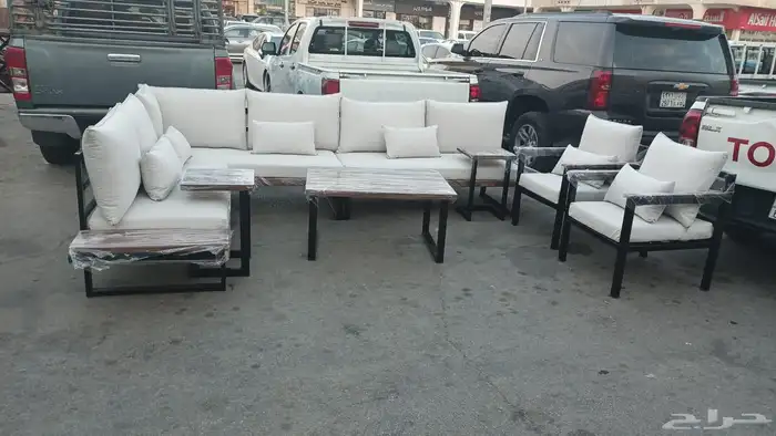 تفصيل جلسات خارجيه تفصيل حديد خشب يوجد 3