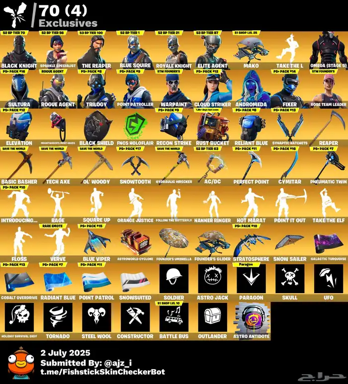 حساب فورت نايت قوي ونادر للبيع 8