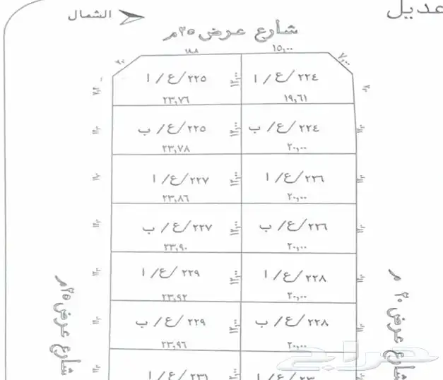 ارض للبيع - البدايع حي المنار 1