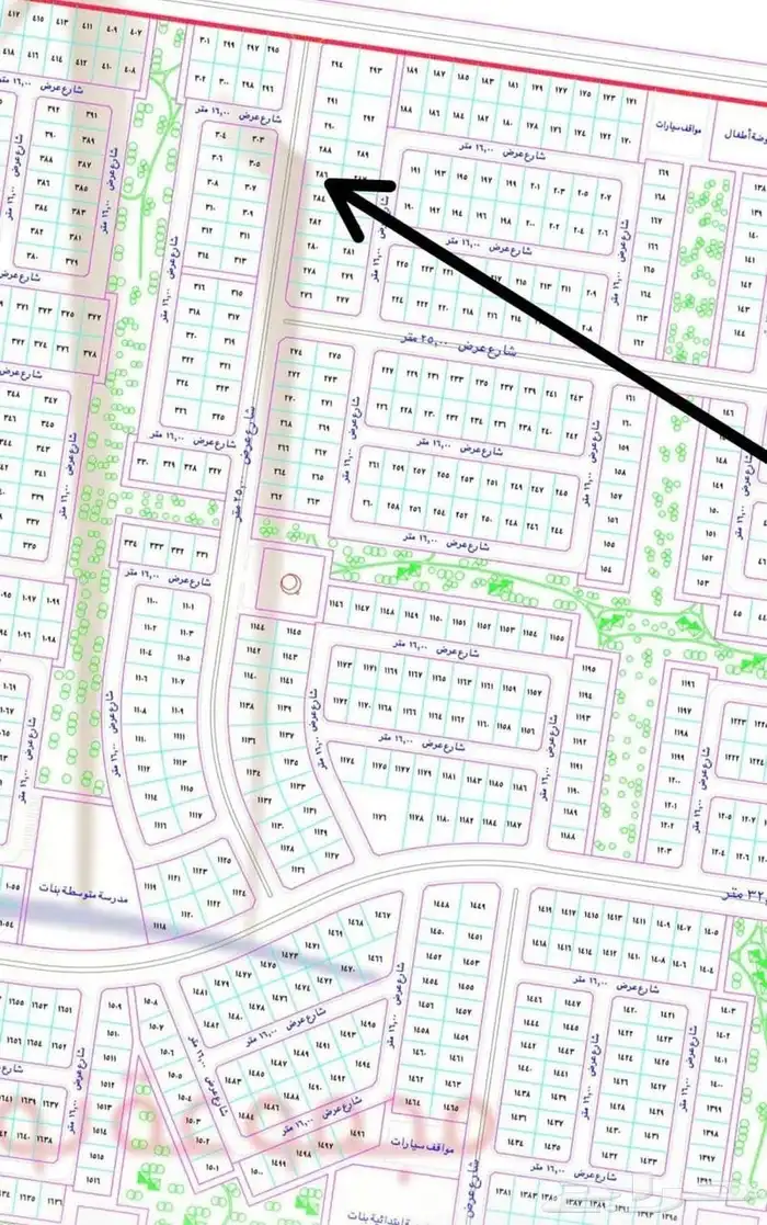 للبيع ارض في جوهرة العروس 2ك حي الجزيرة 1