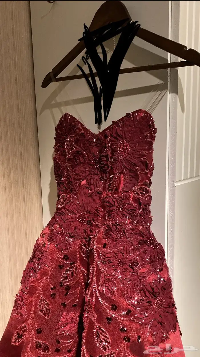 الفستان جديدد انلبس 4 ساعات ومقاسه s و xs وفيه ربطات من ورا 4