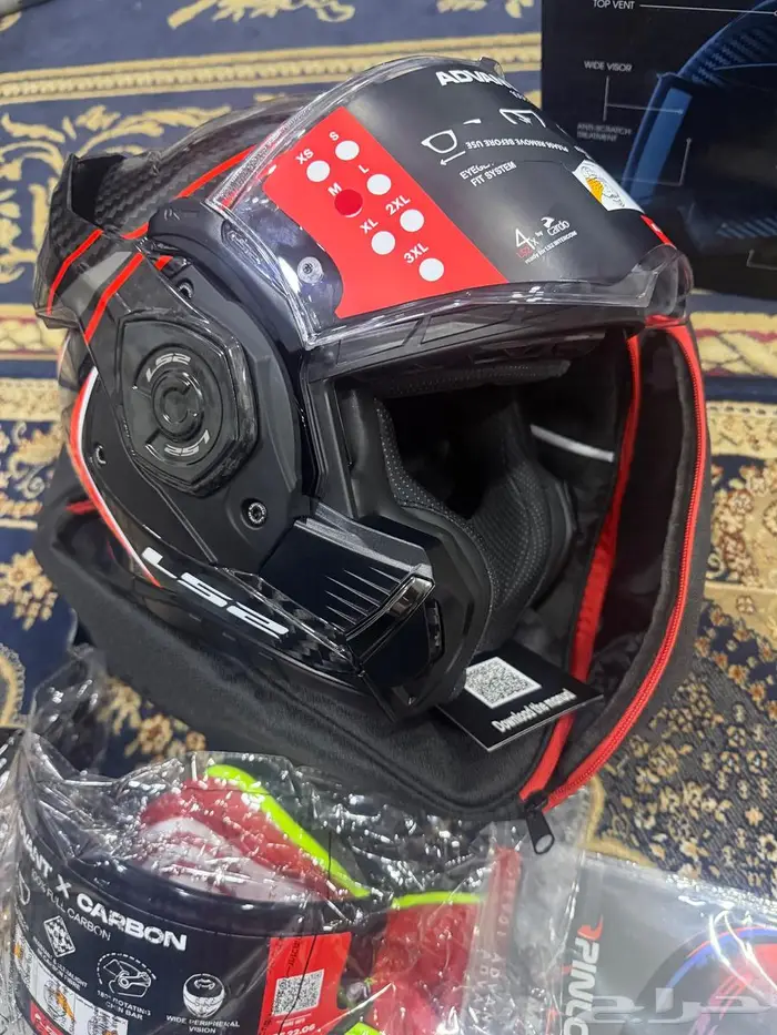 خوذة ls2ff901 جديده فل كاربون فايبر 4