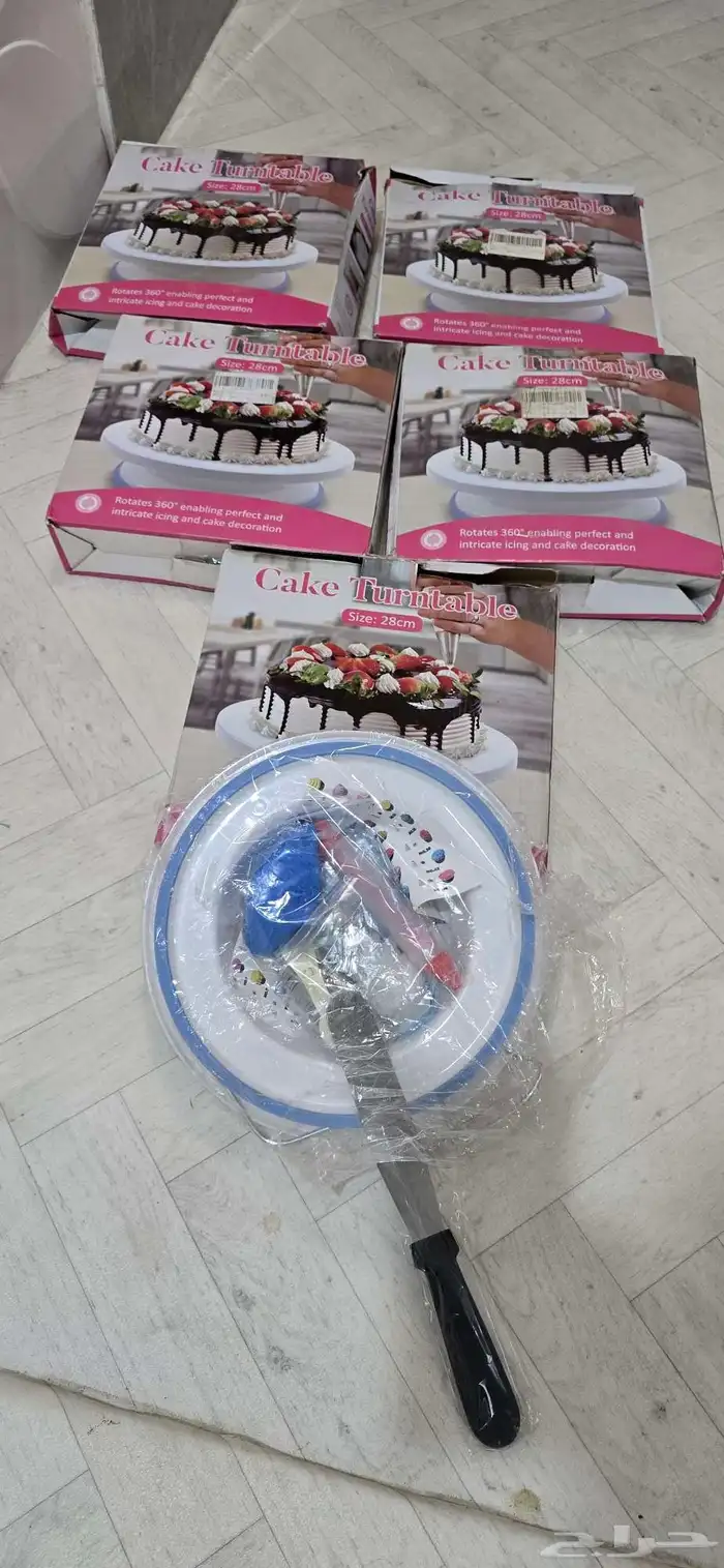 حامل الكيك الدوار بسلاسه 4