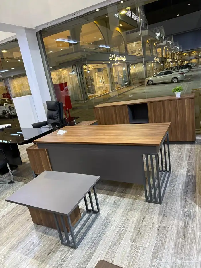 مودرن مكاتب طقم فخم كامل مع دولاب خلفي و كراسي و كنب طاولة 4