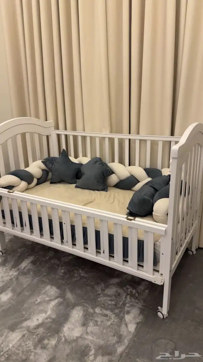 سرير اطفال ابيض 5