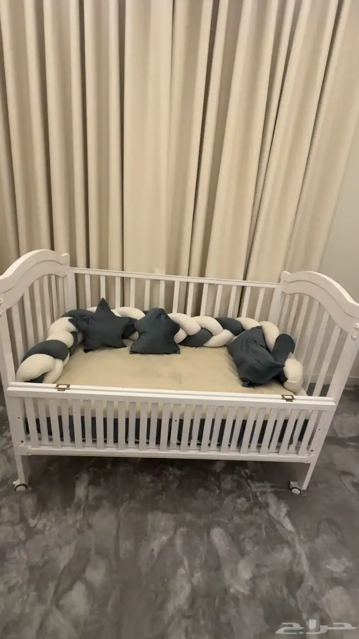 سرير اطفال ابيض 4