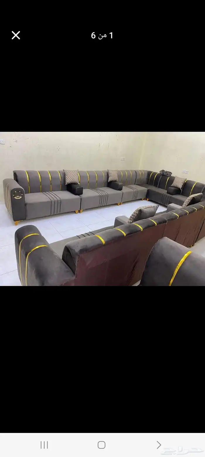 كنب متصل جديد جاهز تتوفر جميع الألوان ب1900 ريال شامل التوصي 5