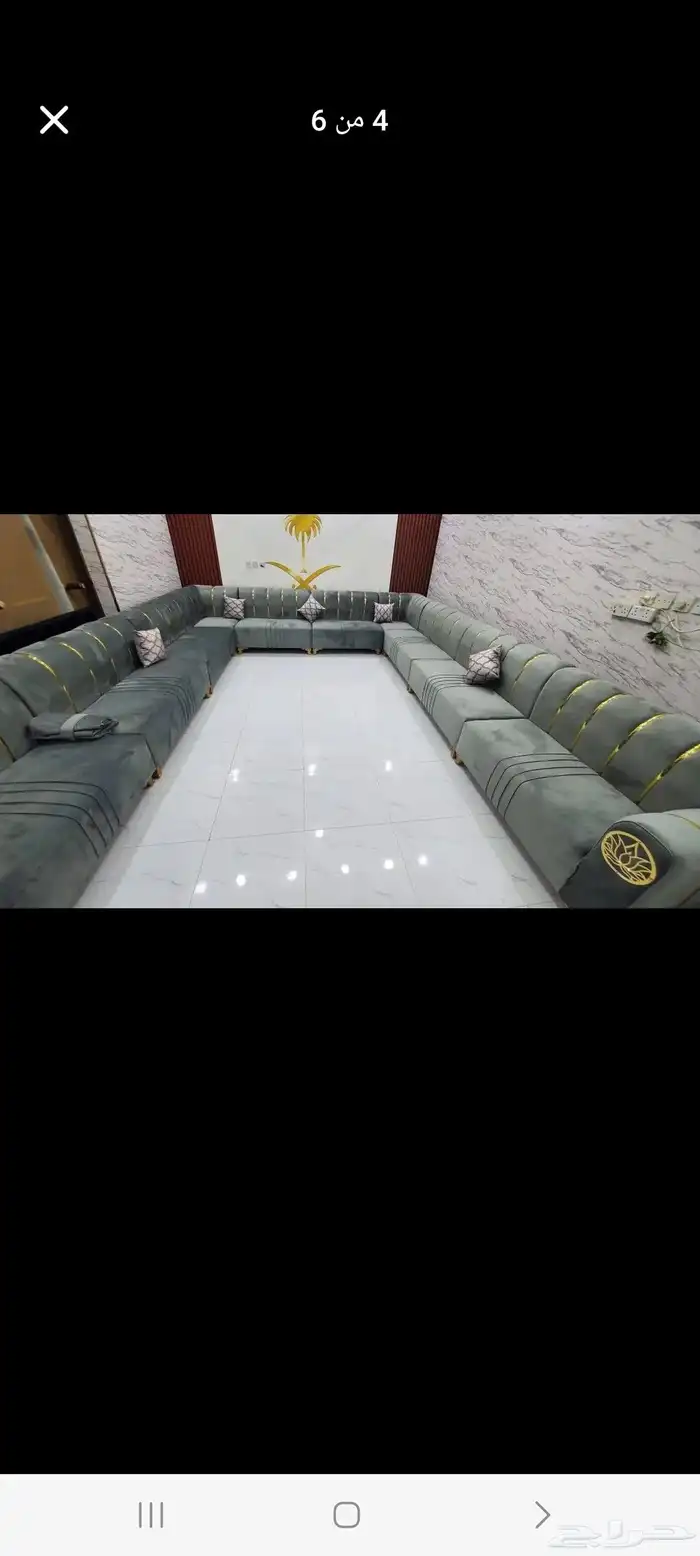 كنب متصل جديد جاهز تتوفر جميع الألوان ب1900 ريال شامل التوصي 2