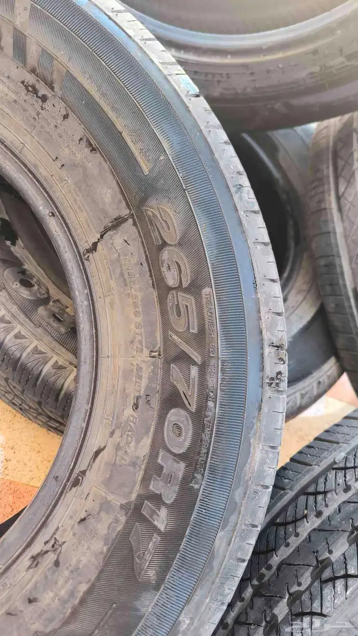 السلام عليكم ورحمة الله وبركاته كفرات للبيع مستعمل مقاس17 3