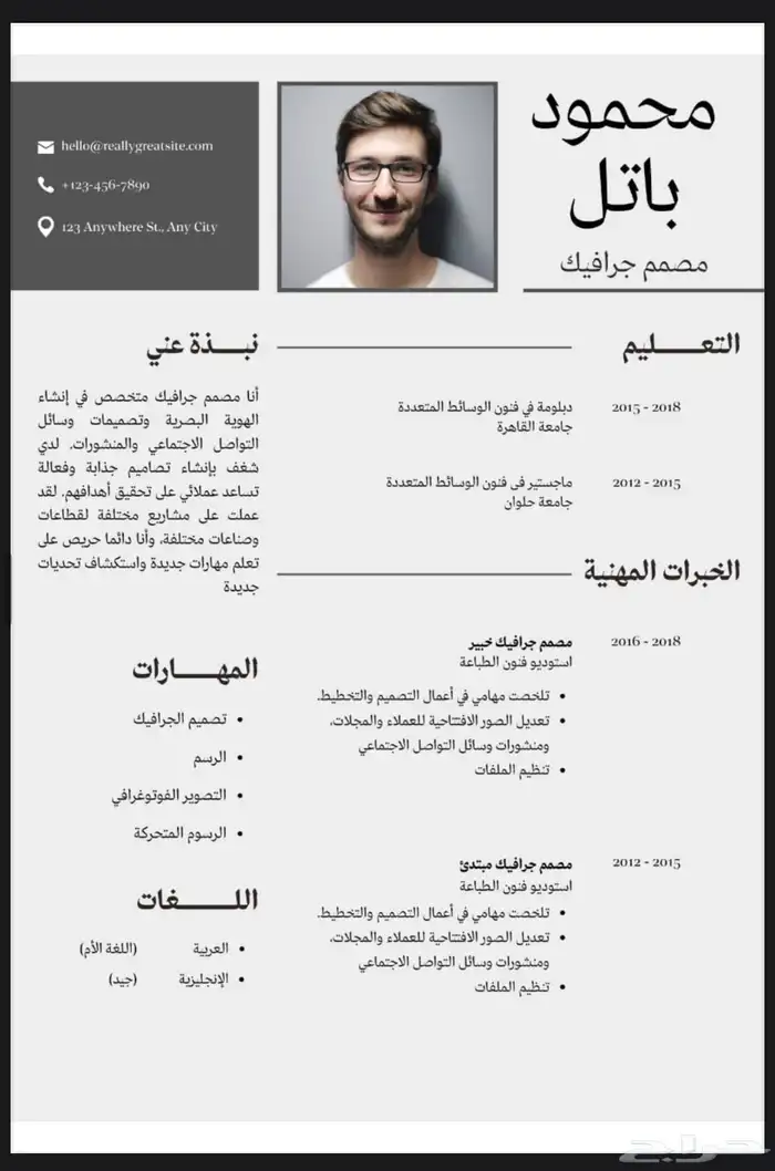 تصميم سيرة ذاتية احترافية 14