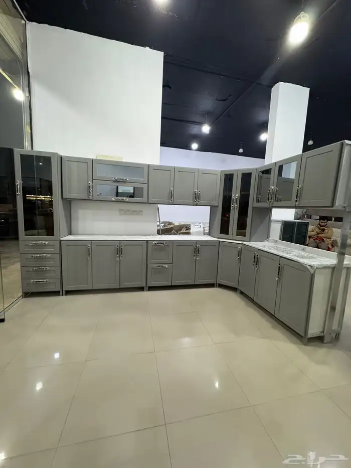 مطابخ جديده جاهزه تتوفر جميع الألوان رخام جلكسي ب2800 شامل ا 1