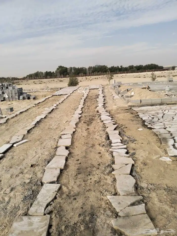 توريد وتركيب حجر عشوائي وشبكات الري الحديثة والثيل الطبيعي 1