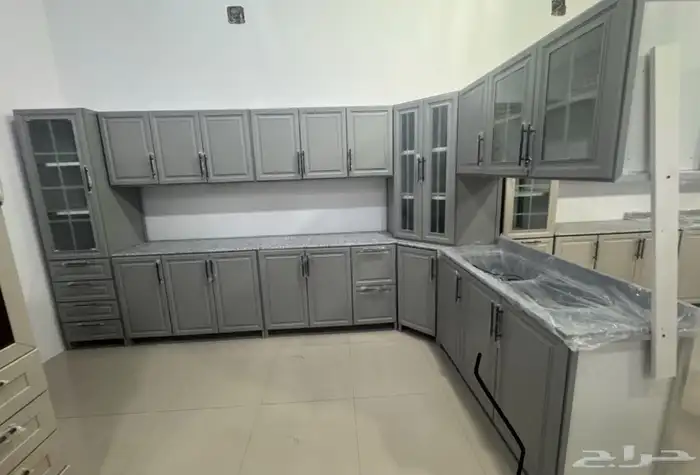مطابخ جديده جاهزه تتوفر جميع الألوان رخام جلكسي ب2800 شامل ا 0