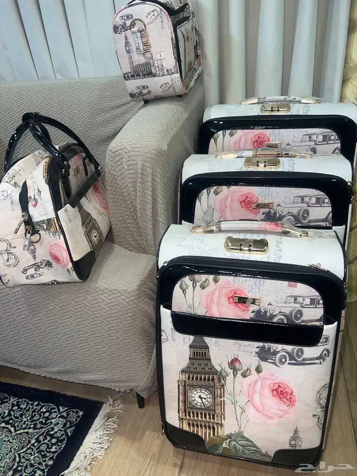 طقم شنط سفر من الصنات جديدة بأكياسهن 2