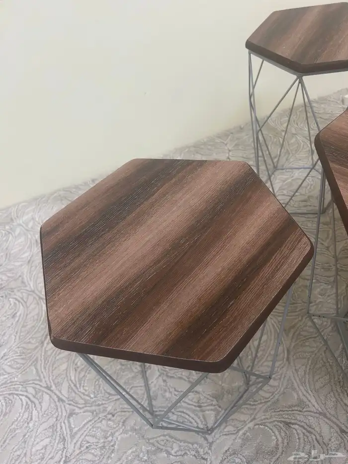 طاولات شاهي طقم خشبي 2