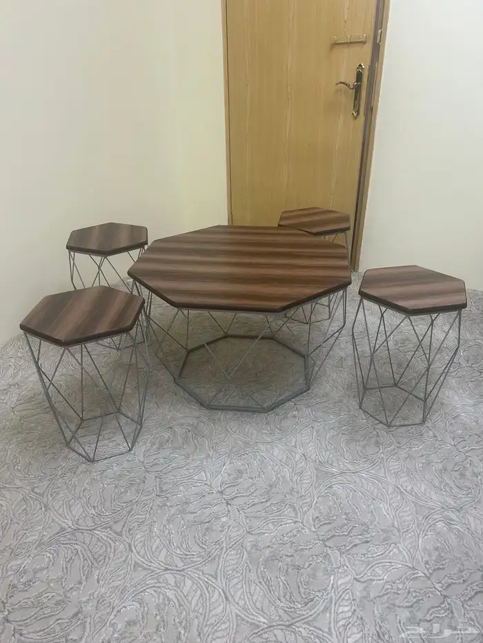 طاولات شاهي طقم خشبي 0