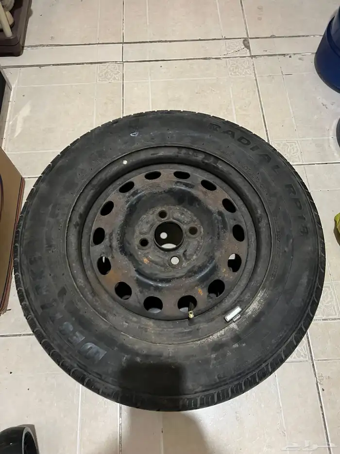 جنط حديد مع الكفر مقاس 14 0