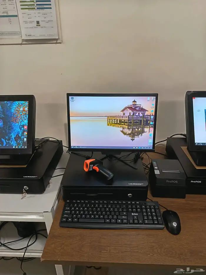 جهاز كاشير مستعمل نظيف مع برنامج مبيعات 0