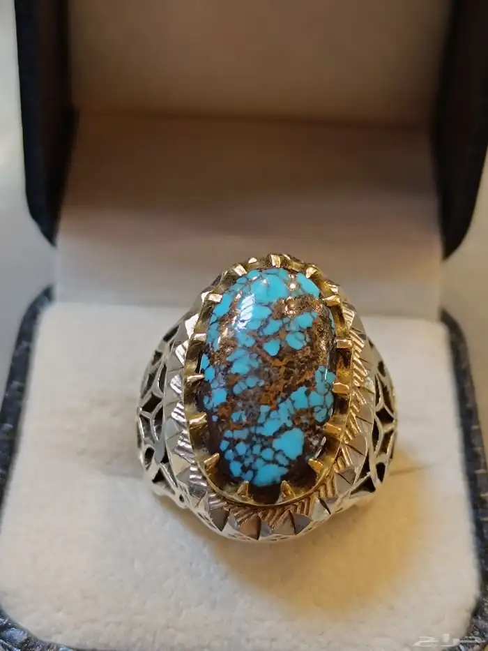 خاتم فيروز نيشابوري شبكي شجري 2