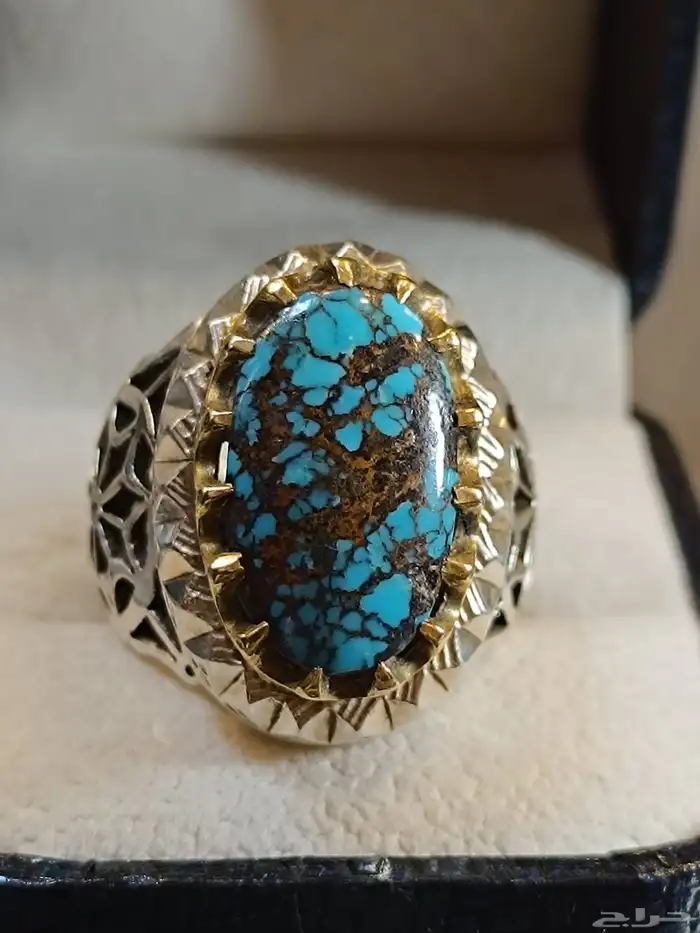 خاتم فيروز نيشابوري شبكي شجري 1