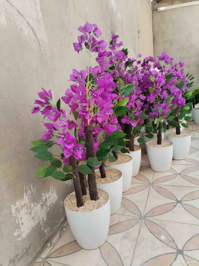 اشجار صناعية مع أحواض بلاستيك 2