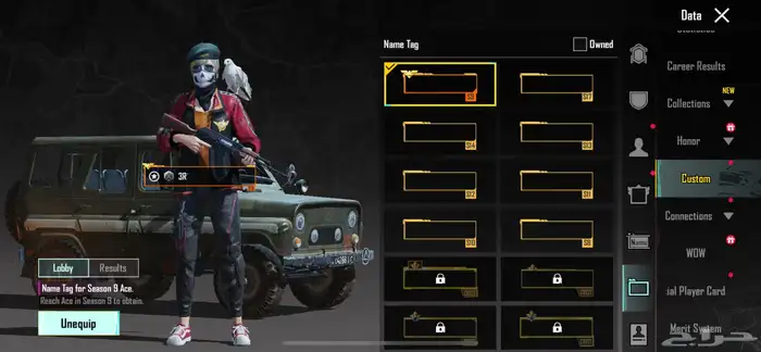 حساب ببجي نادر 0