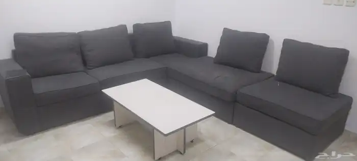 كنب حرف L مع طاولة شاي 400 ريال نهائي بدون فصال 0