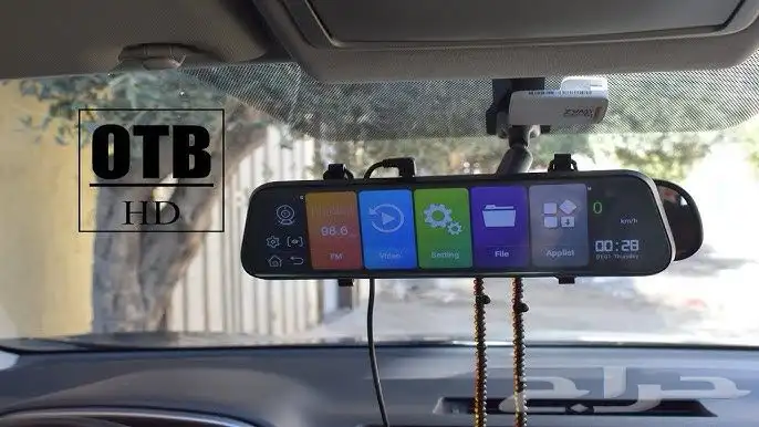 2 شاشة سيارات اندرويد وشاشة مع كميرا في المراية لاي سيارة 3