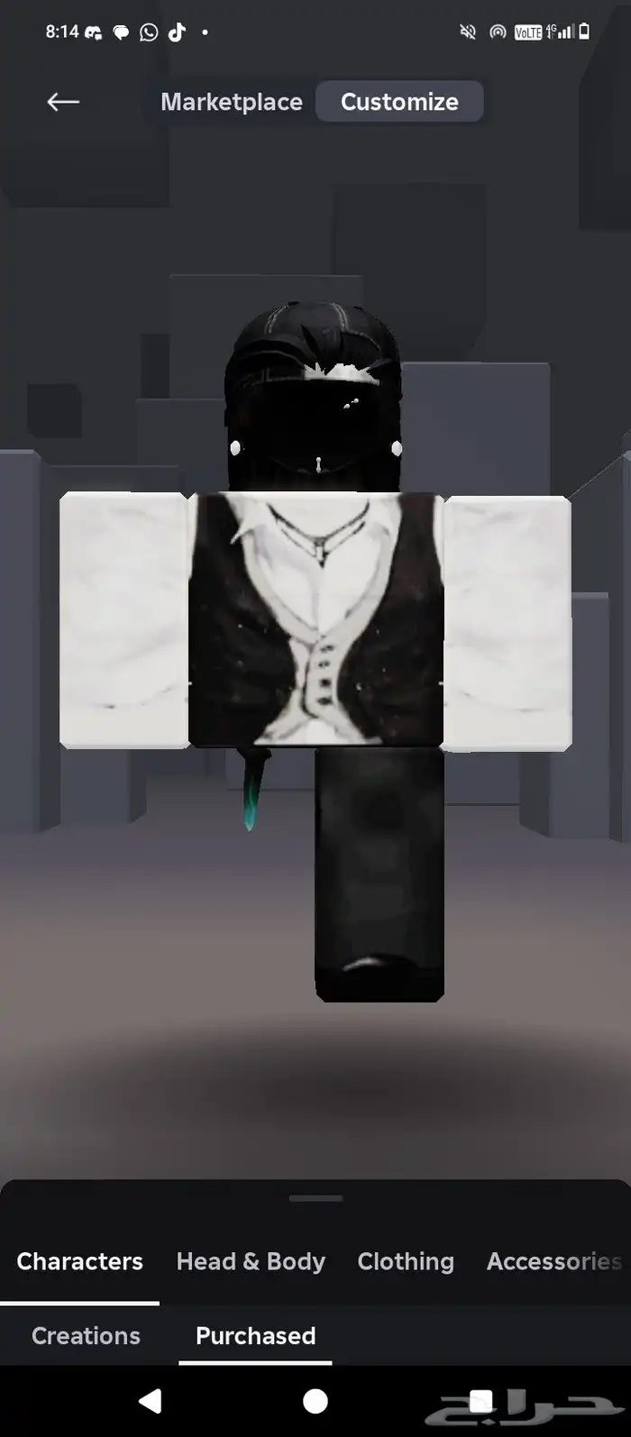 حساب روبلكس للبيع الحساب فيه الرجل و 112 شعر و 100  لبس 0