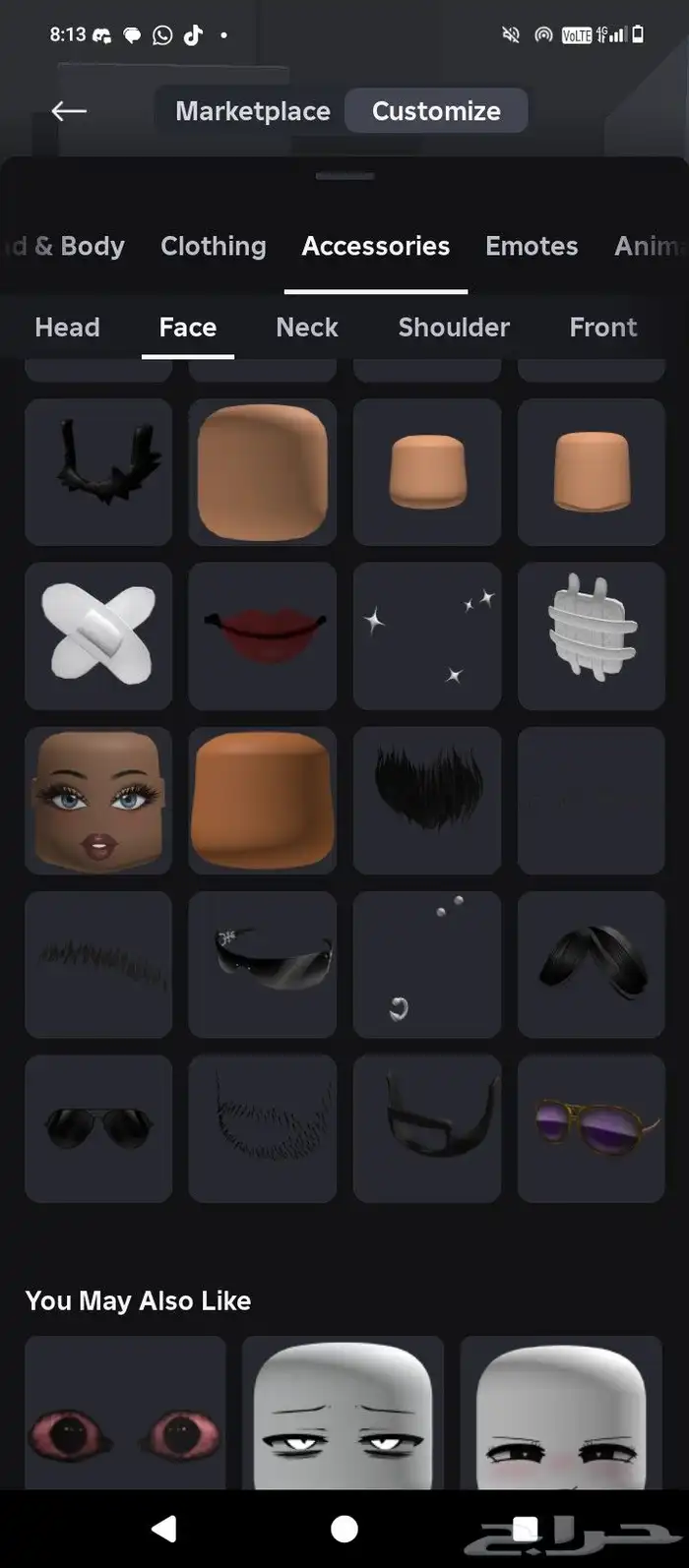 حساب روبلكس للبيع الحساب فيه الرجل و 112 شعر و 100  لبس 3