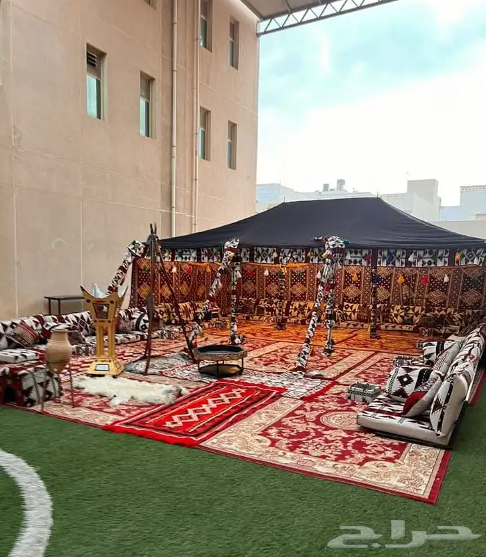 تاجير خيمات جلسات شعبيه والعاب جلسات مغربي قهوجيين كنب فرشات 5