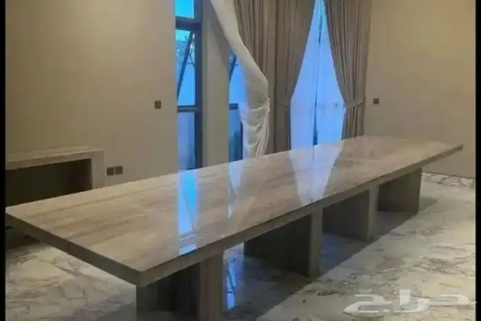 تصميم وتفصيل طاولات طعام ومكاتب رخام صناعي وطبيعي حسب الطلب 6