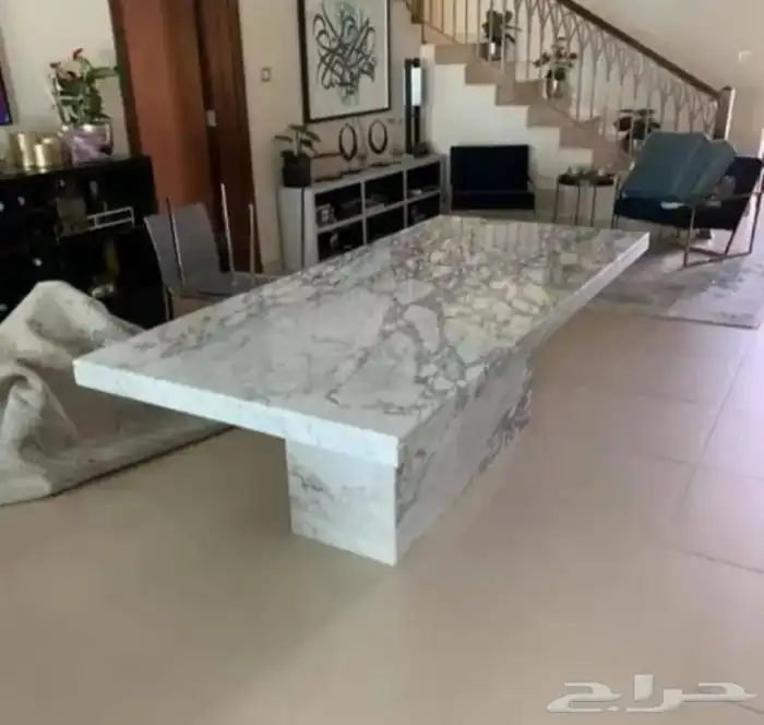 تصميم وتفصيل طاولات طعام ومكاتب رخام صناعي وطبيعي حسب الطلب 1