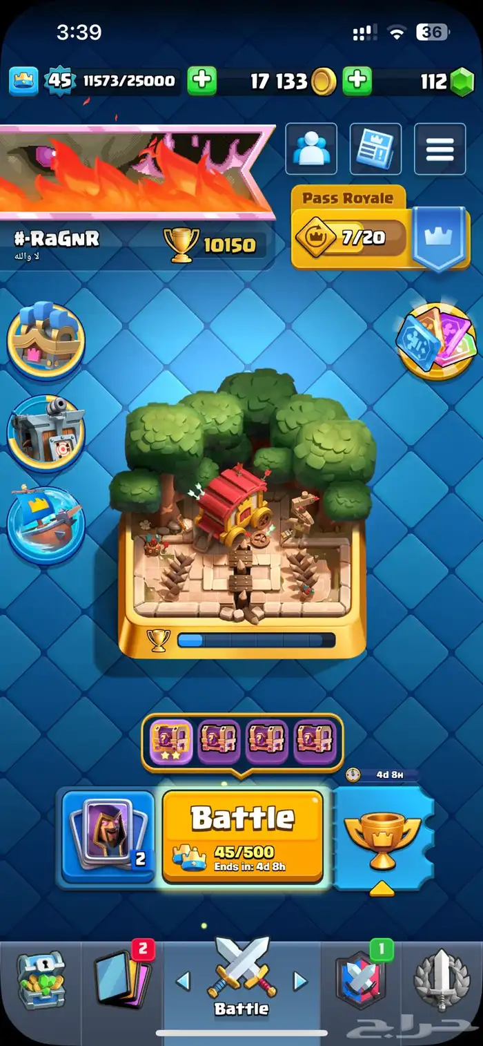 حساب كلاش رويال قديم 9 سنوات   10 الالف اعلى كؤوس باللعبه 0