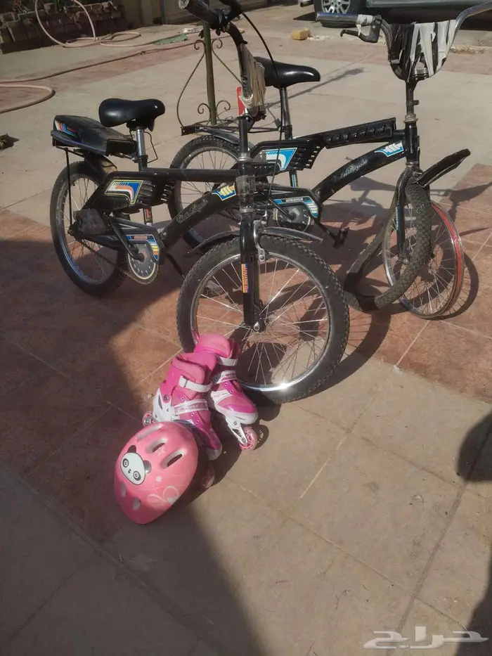 سيكل حبتين وسكيت وخوذه للبيع 0