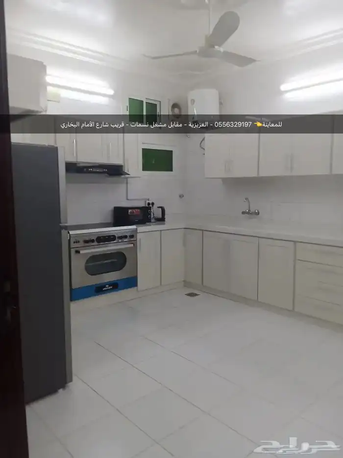 غرفتين وصالة ودورتين مياة ومطبخ ( مفروشة ) بالعزيزية-الدفاع 6