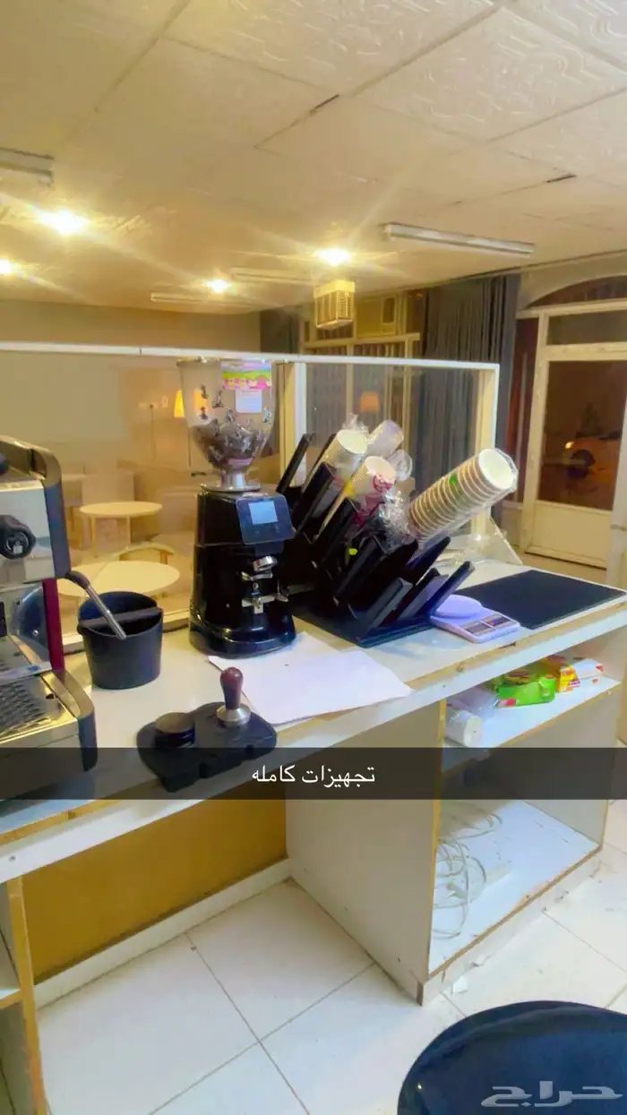 محل كافي مجهز كامل للتقبيل او التشغيل.( فرصة ) 3