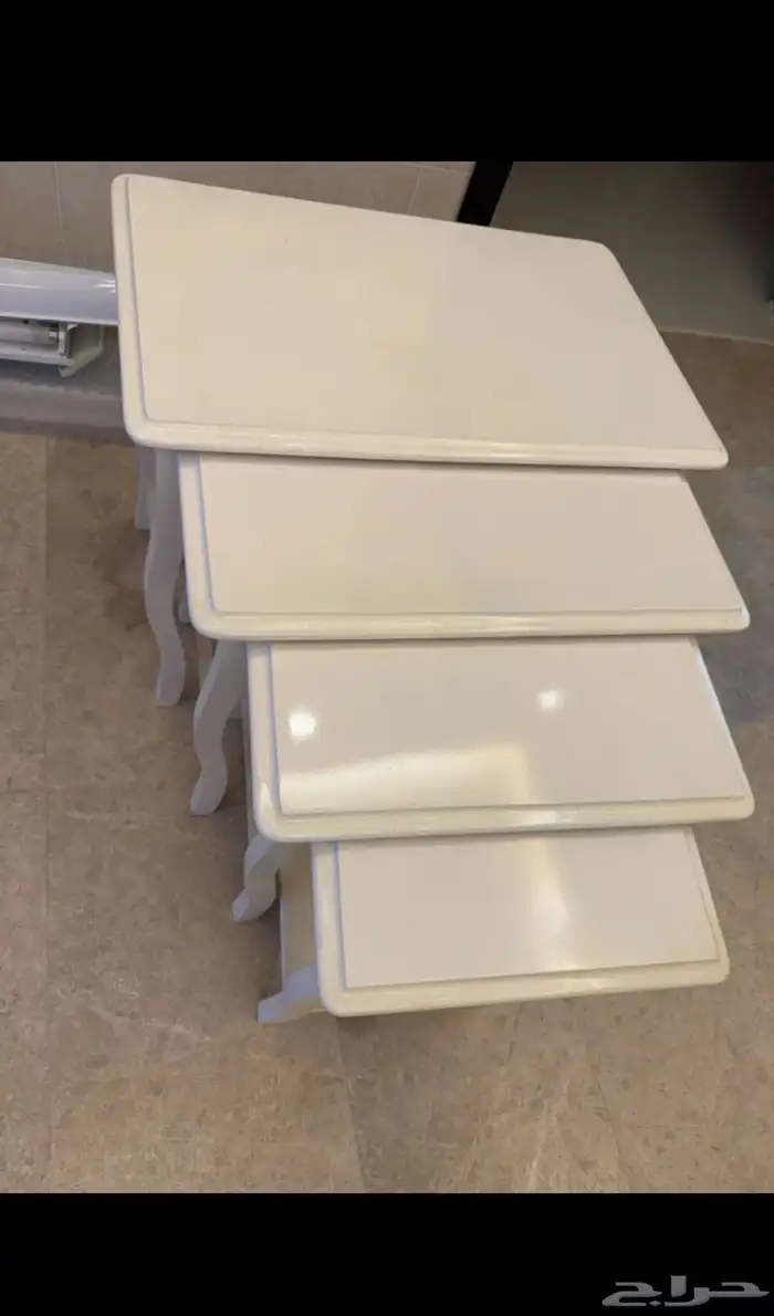 طاولات خدمه 4 بيضاء 1