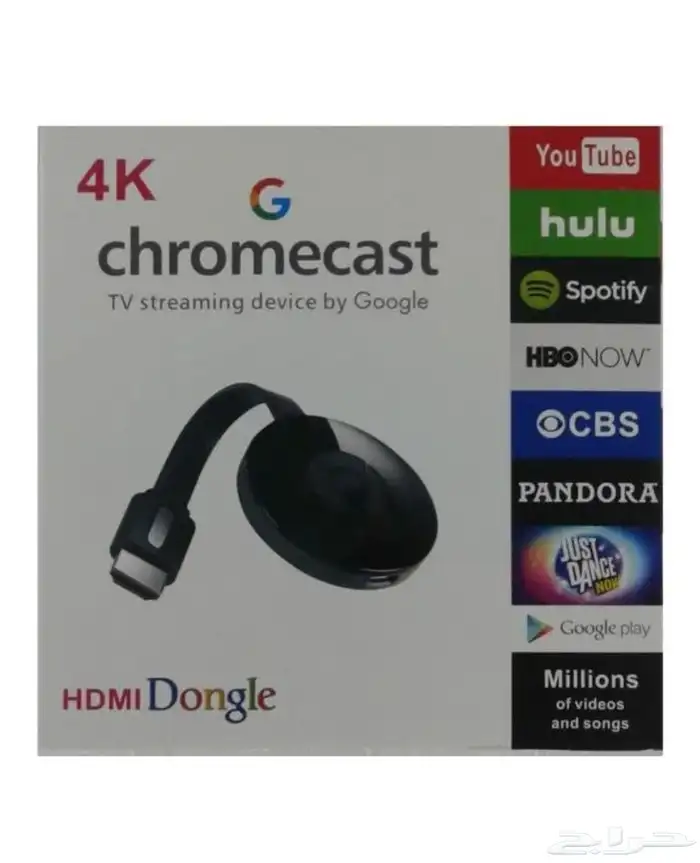 جهاز Google Chromecast يشغل الشاشه من الجوال 0