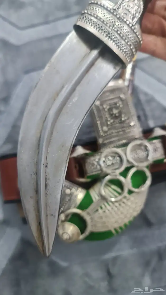 خنجر فضة قرن صافي 7