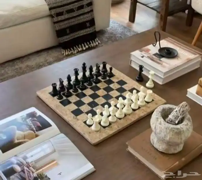 شطرنج رخام طبيعي متوفر بعده مقاسات 16