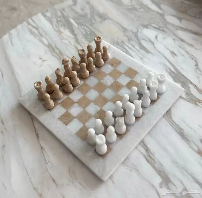 شطرنج رخام طبيعي متوفر بعده مقاسات 14