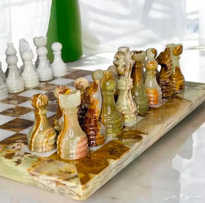 شطرنج رخام طبيعي متوفر بعده مقاسات 11