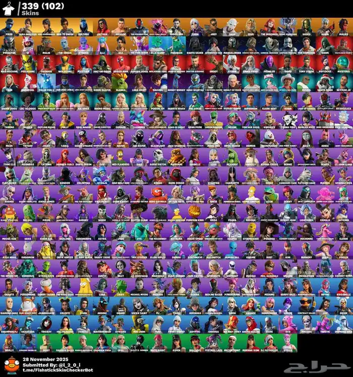 حساب فورتنايت 334سكن طور الزومبي القديم سكنات حفل اساسي 0