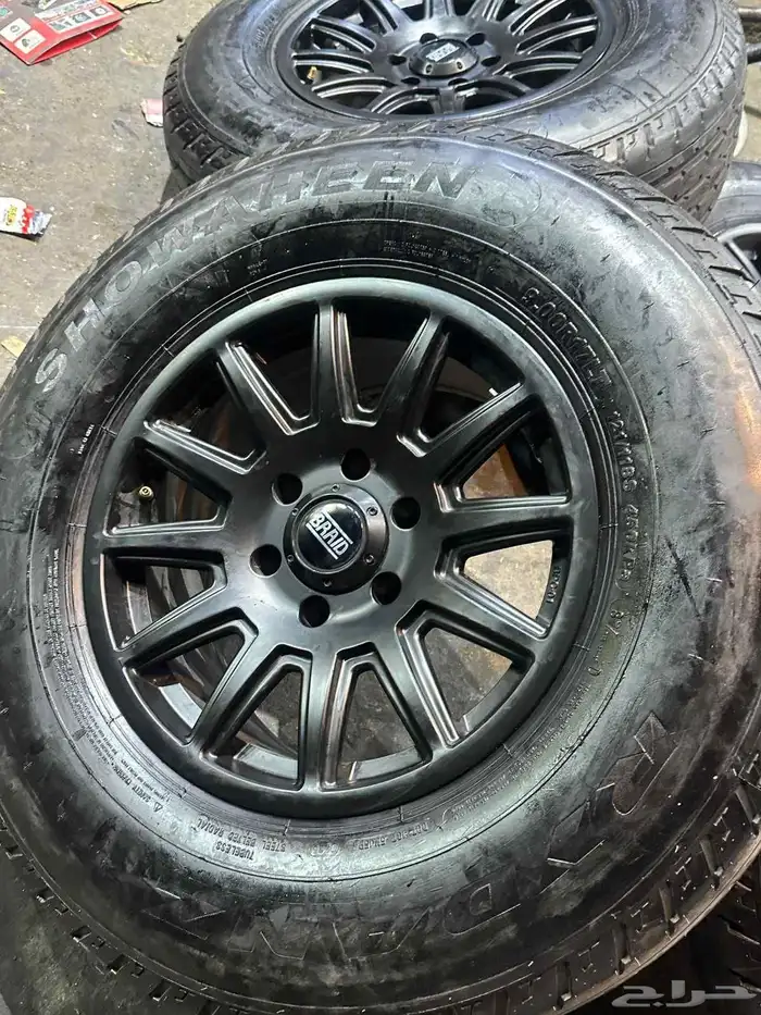 كفرات شاهين مع جنوط برايد اصدار الجديد 6 مسمار مقاس 17 18