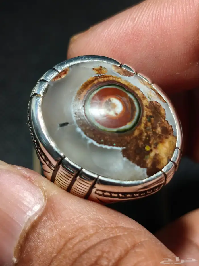 خاتم فضة بحجر العقيق اليماني داوودي صياغة غلام 14