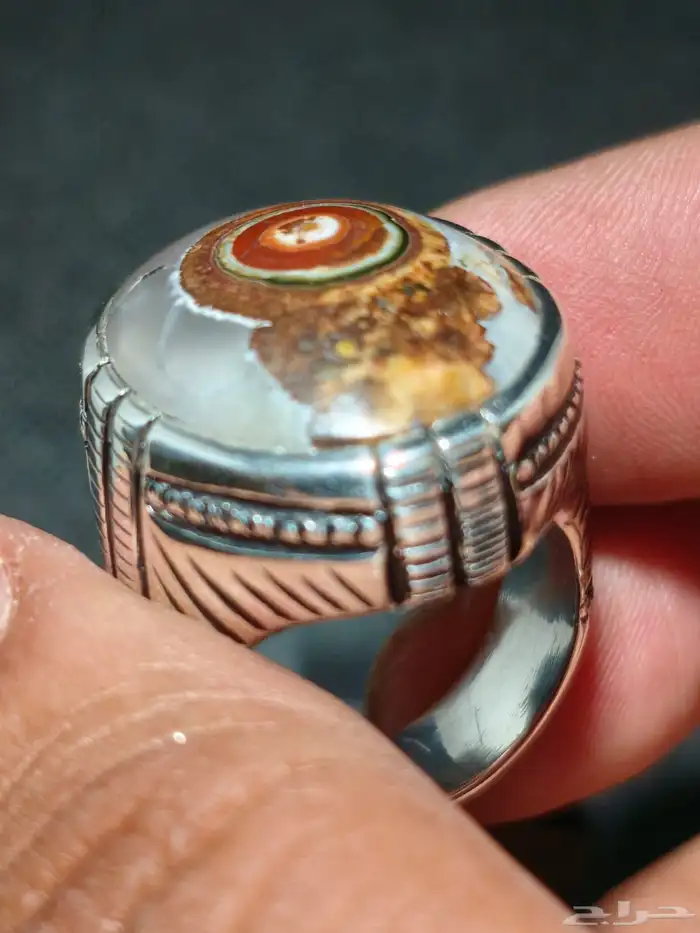 خاتم فضة بحجر العقيق اليماني داوودي صياغة غلام 15